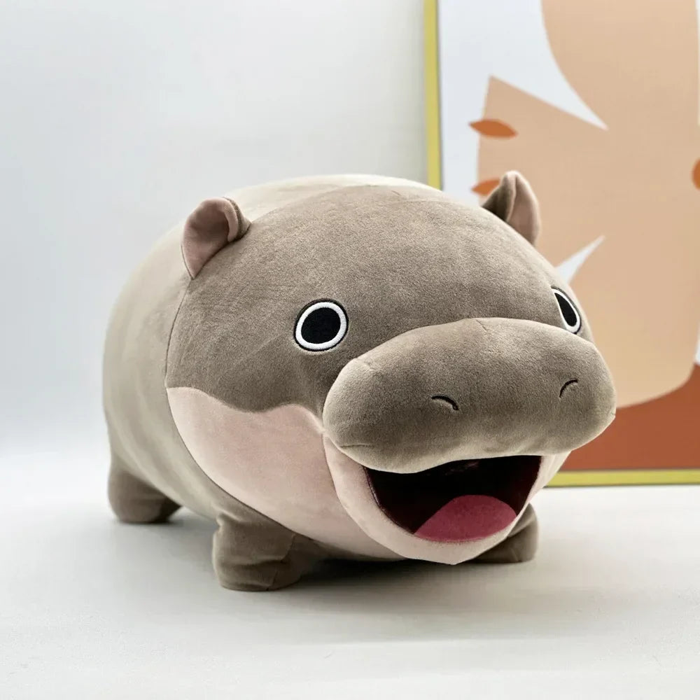 Moo Deng Weighted Hippo Plush Toy - Soft, Cuddly Home Decor Gift