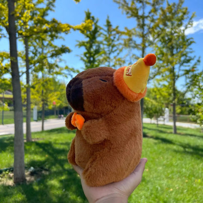 Cute 21cm Capybara Plush Toy - Fluffy Beach Style Stuffed Animal Gift