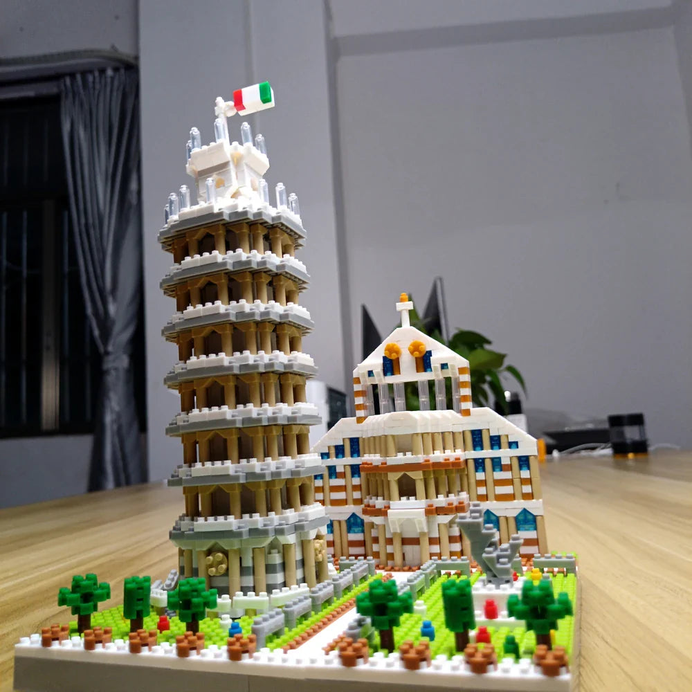 The Leaning Tower of Pisa Euro Constrution Micro Mini Building Blocks