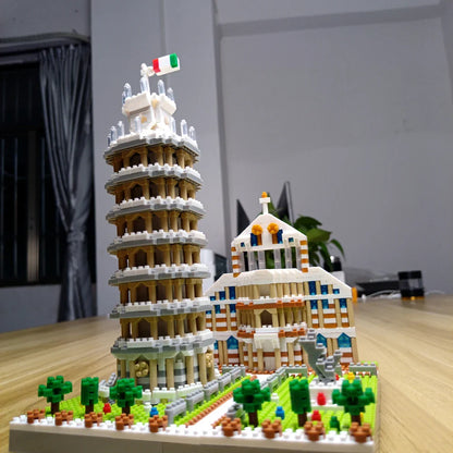The Leaning Tower of Pisa Euro Constrution Micro Mini Building Blocks