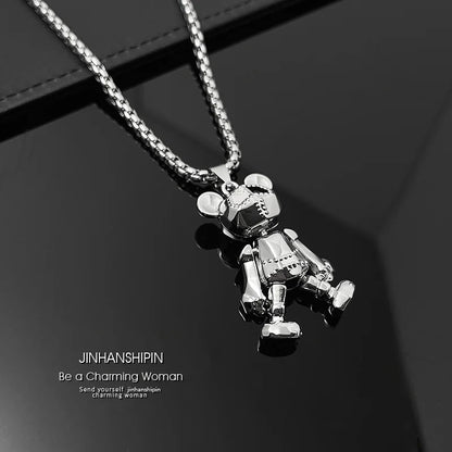 Movable Bear Pendant Necklace
