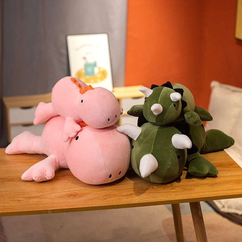 Cute Dinosaur Weighted Plush Toy - Soft Stuffed Pillow for Kids' Gifts