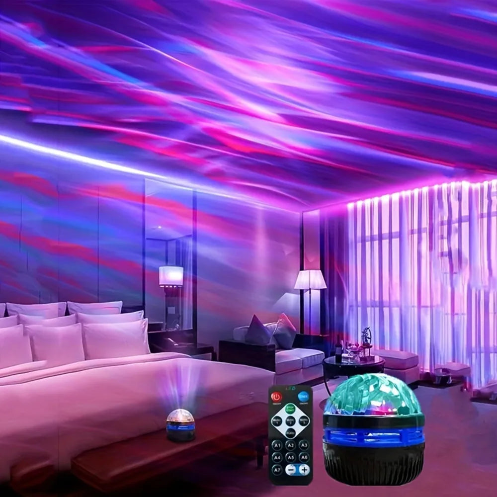 Starry Galaxy Ocean Wave Projector