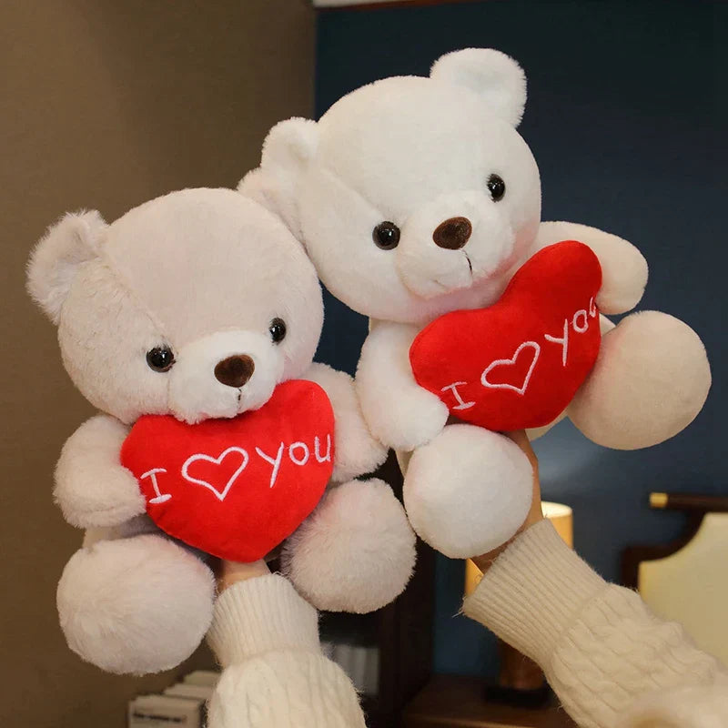 Love Bear Plush - 28cm Soft Stuffed Animal for Kids and Gift