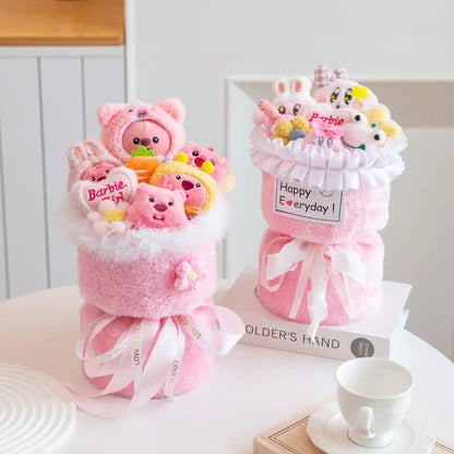 Kuromi Plush Flower Bouquet Kawaii Stuffed Doll