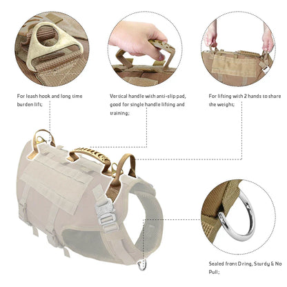 Large Dogs Training Harnesses With Pouches