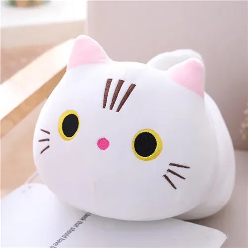 Cute 20cm Soft Cat Plush Pillow - Adorable Kawaii Cushion Toy