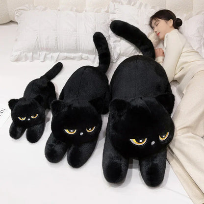 Sleeping Black Cat Plush