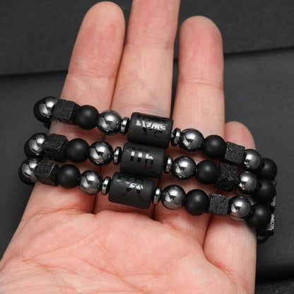 12 Zodiac Natural Stone Beaded Bracelet