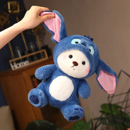 Cute 30cm Bear Plush Toy - Transform into Disney Stitch! Soft & Adorable!