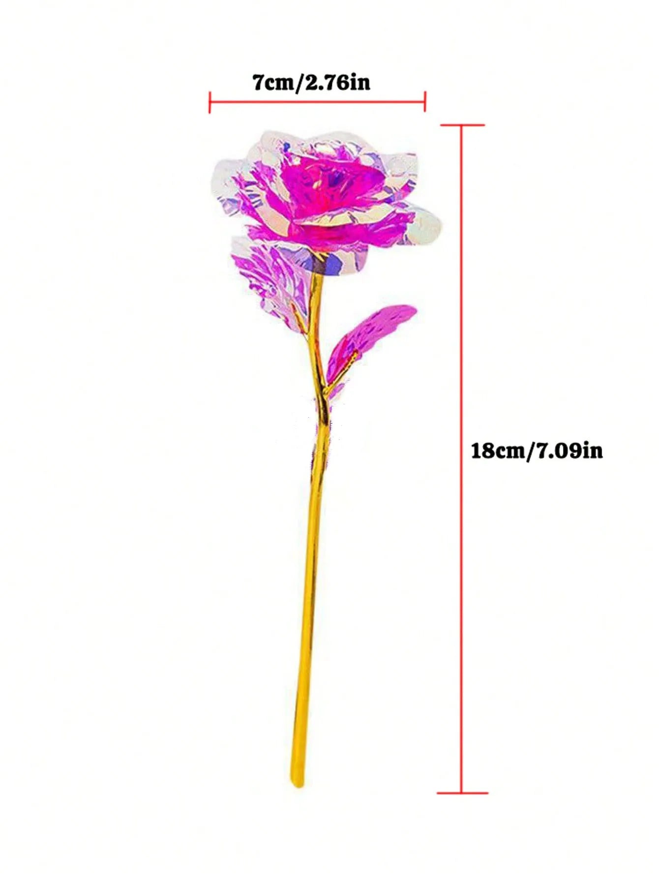 Fuchsia Artificial Rose Set of 10
