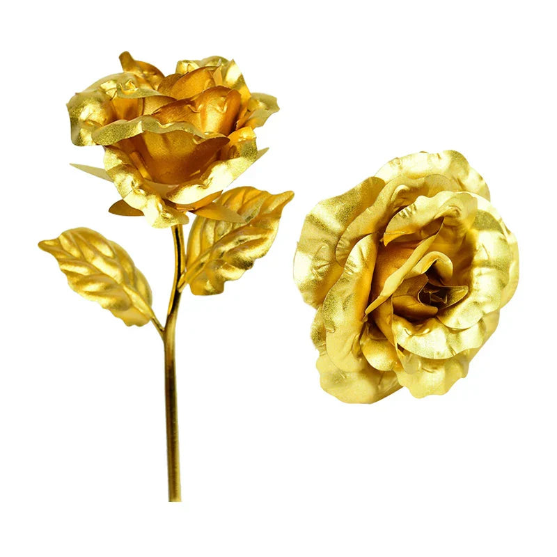Gold Foil Eternal Rose Bouquet - Valentine's Gift for Her