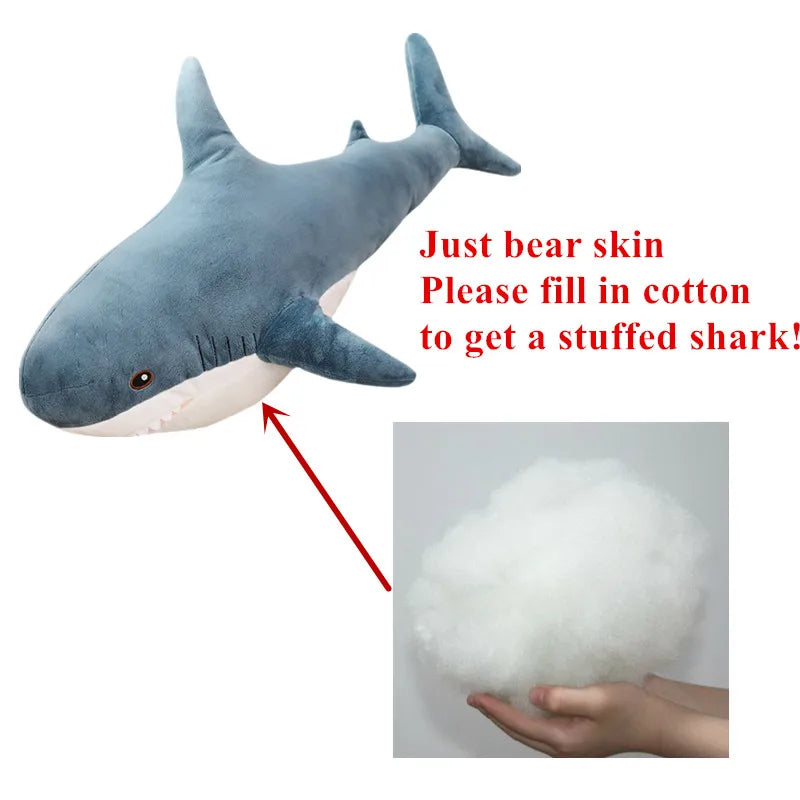 Giant Soft Shark Plush Toy - Cozy Fish Pillow for Kids & Gifts