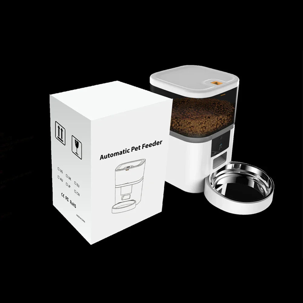 4L Smart Pet Feeder with Camera Automatic Timing Dispenser