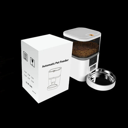 4L Smart Pet Feeder with Camera Automatic Timing Dispenser