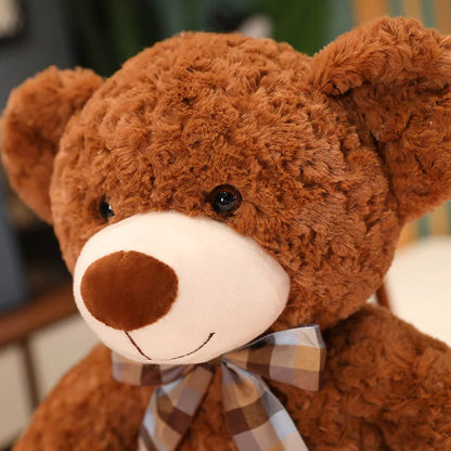 Kawaii Teddy Bear Plush Toy with Bow 25/35cm Soft Stuffed Animal for Gift