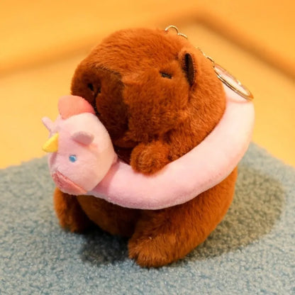Capybara Plush Toy with Hoodie and Wings Mini Soft Stuffed Doll