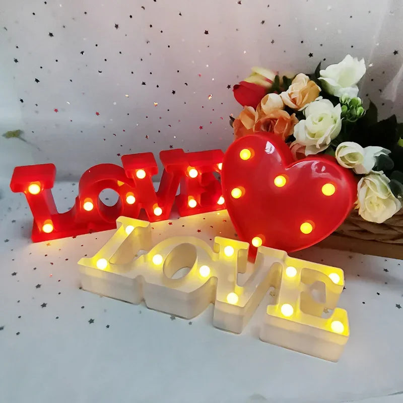 Romantic Heart LED Night Light for Valentine's Day Gift