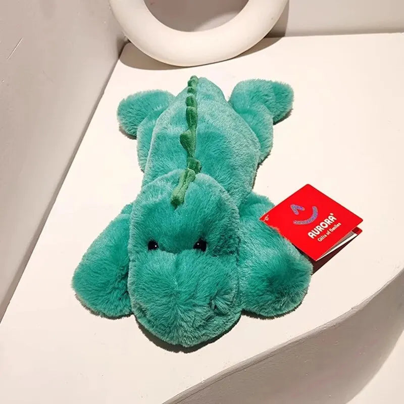 Cute 35cm Green Dinosaur Plush Toy - Soft Comfort Doll for Kids' Gifts