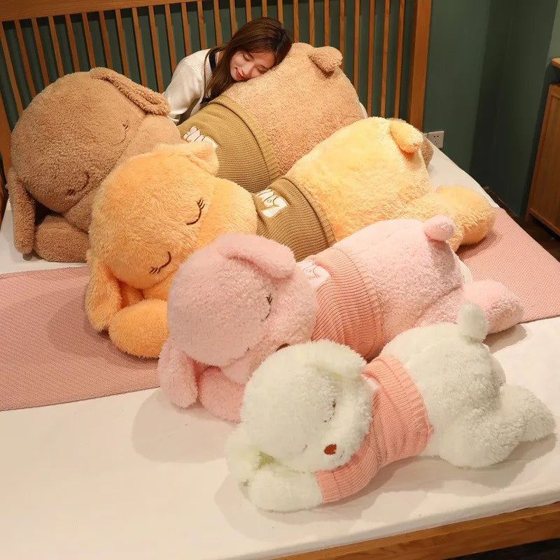 Giant Lying Dog Plush Pillow 80cm 100cm
