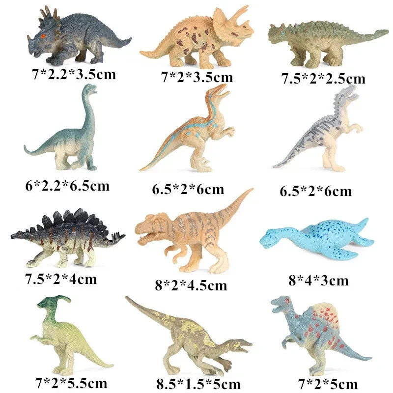 Montessori Miniature Lion Shark Horse Dinosaur Animals Model Set Action Figures