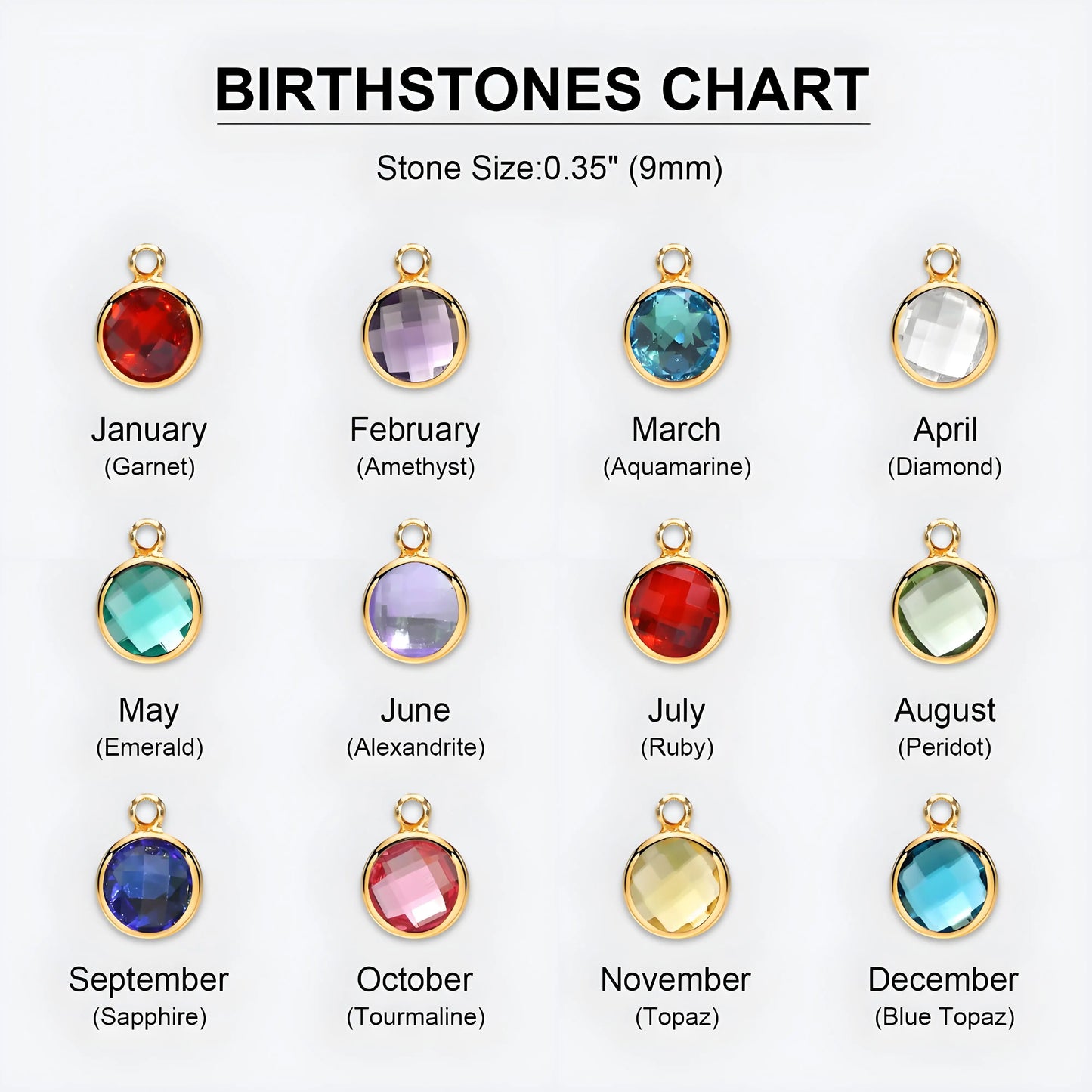 Personalized Name Necklace with Birthstone Pendant