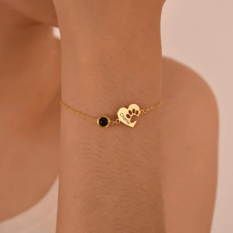 Personalized Photo Projection Name Bracelet