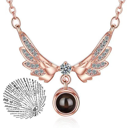 100 Languages Love Projection Heart Necklace