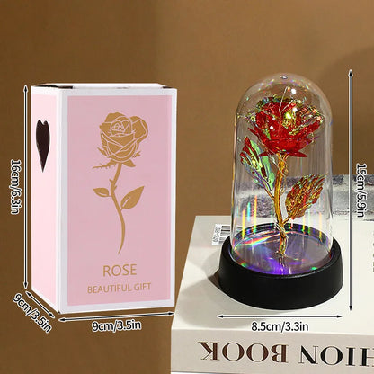 Eternal Galaxy Rose with LED Lights Romantic Gift for Valentine's Day and Wedding