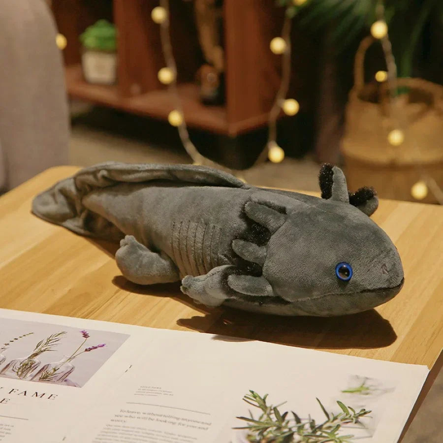 Kawaii Colorful Newt Plush Toy - Cute Axolotl Long Pillow Cushion
