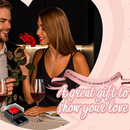 Red Eternal Rose Gift Box for Jewelry and Special Occasions