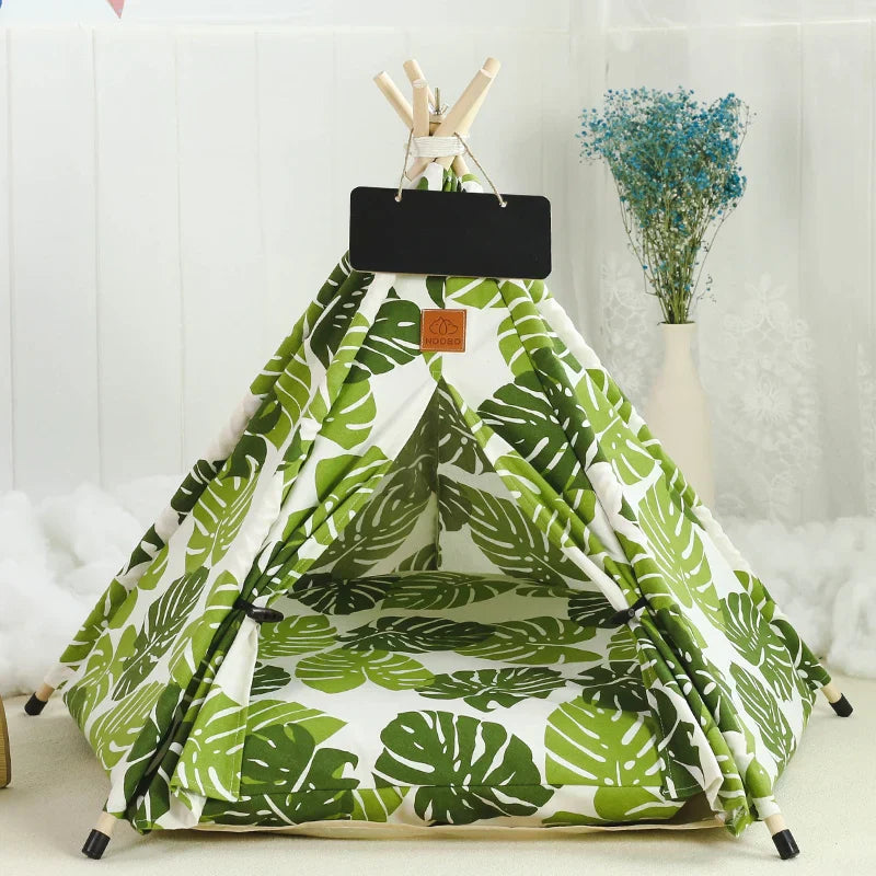 Tent with Washable Cushion Indoor Pet Bed
