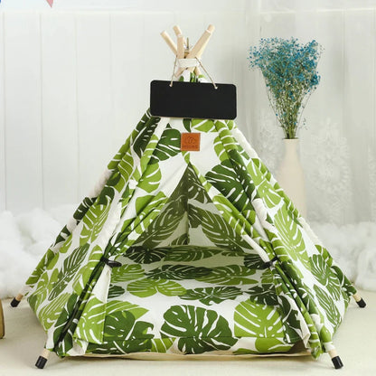 Tent with Washable Cushion Indoor Pet Bed