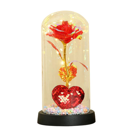Golden Eternal Rose Night Light Decoration