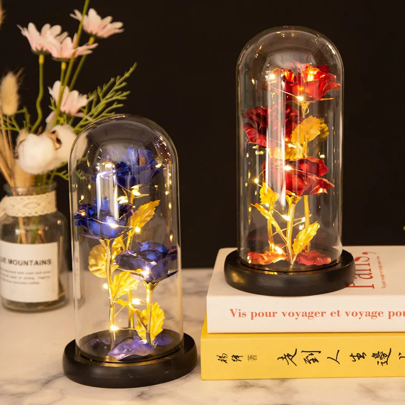 Glass Dome LED Rose - Romantic Gift for Women