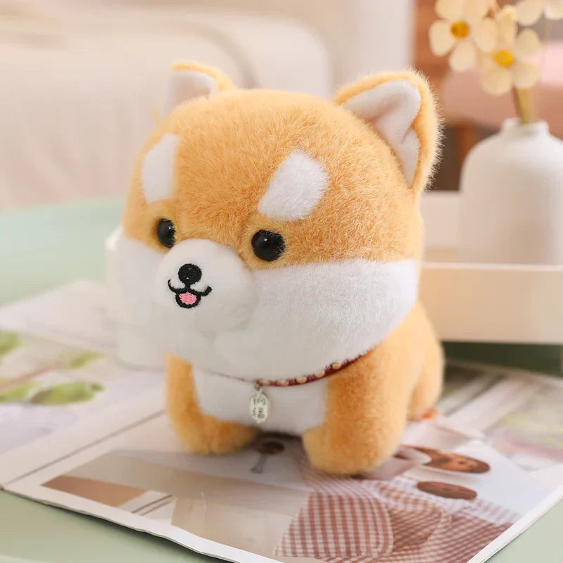 Cute Fluffy Shiba Inu Plush Toy - Adorable Soft Stuffed Animal for Kids