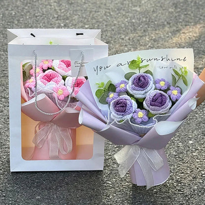 Handcrafted Crochet Rose Bouquet