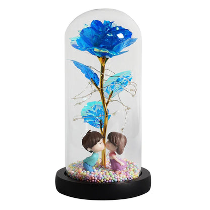 LED Enchanted Galaxy Rose in Dome - Romantic Gift