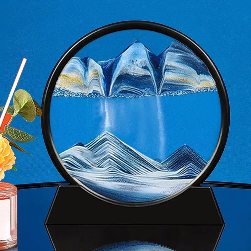 3D Moving Sand Art Glass Decor