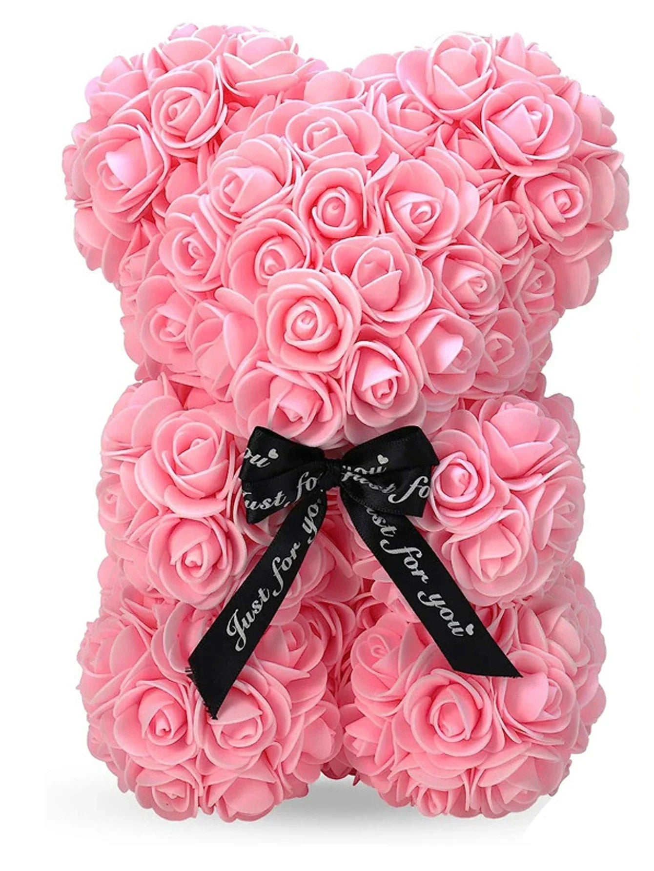 Eternal Rose Teddy Bear Artificial Floral Gift 25cm