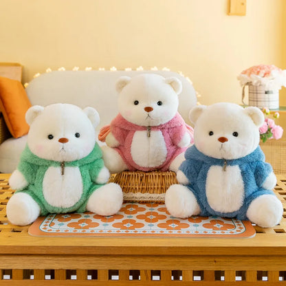 Kawaii Bear Plush Toy - Soft Stuffed Teddy in Suit for Kids and Adults