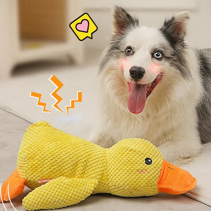 Bite-Resistant Plush Duck Toy for Dogs - Teething & Sleep Aid