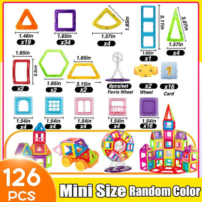 64-184Pcs Kids Magnetic Building Blocks