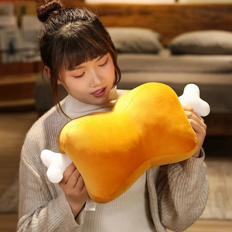 Kawaii Plush Chicken Leg Pillow - Fun Cushion for Cozy Comfort