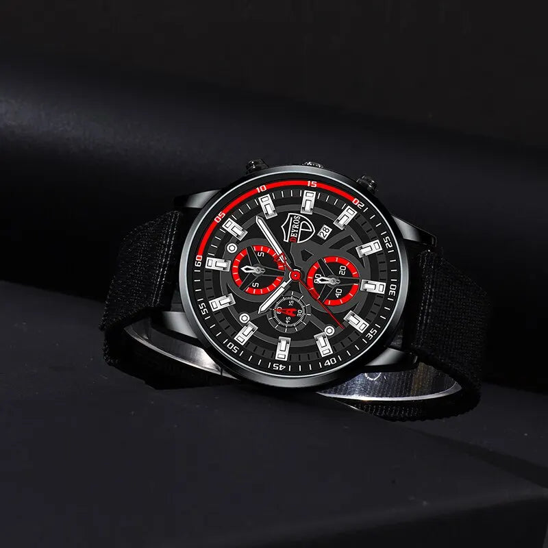 Men's Minimal Quartz Watch Necklace and Bracelet Set