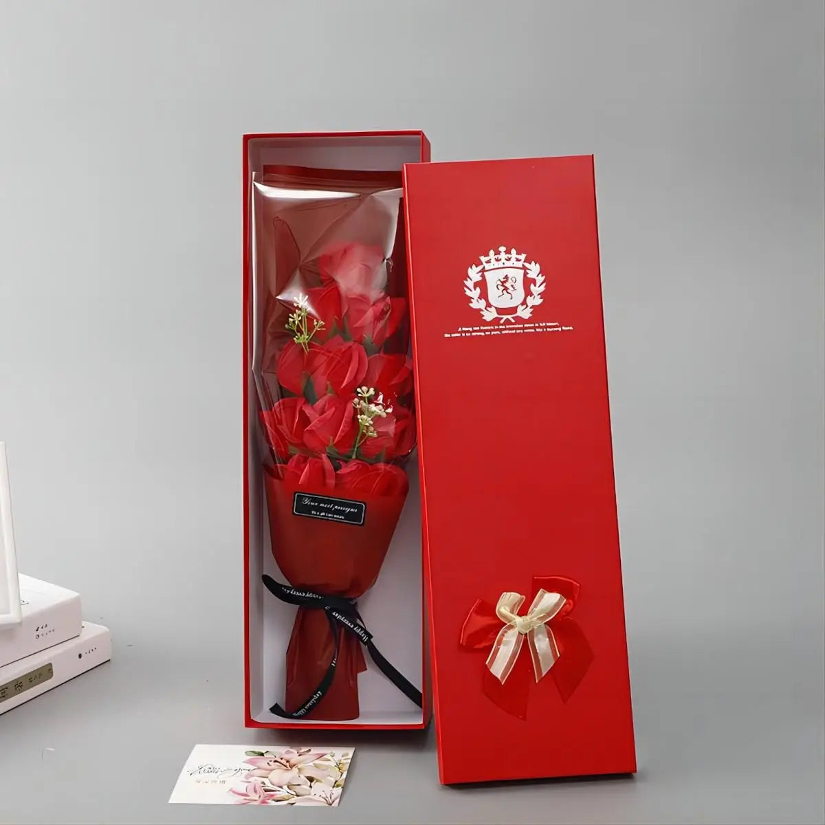 Artificial Rose Flower Set in Gift Box for Home Decoration