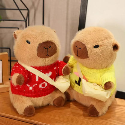 Cute Capybara Plush Toy - Cozy Sweater Doll for Kids & Home Decor