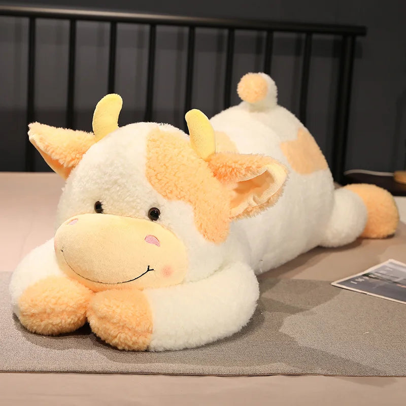Giant Colorful Highland Cow Plush Toy - Jumbo Soft Body Pillow for Kids