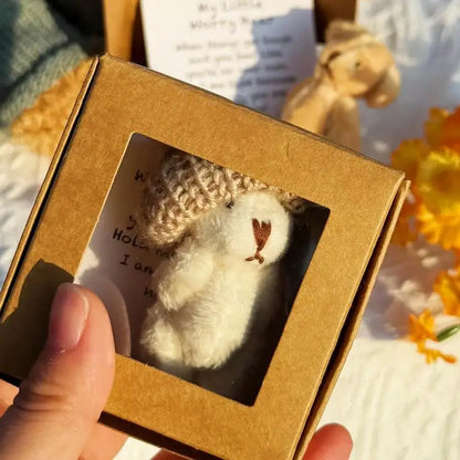 Mini Plush Teddy Bear Gift Box with Inspirational Card