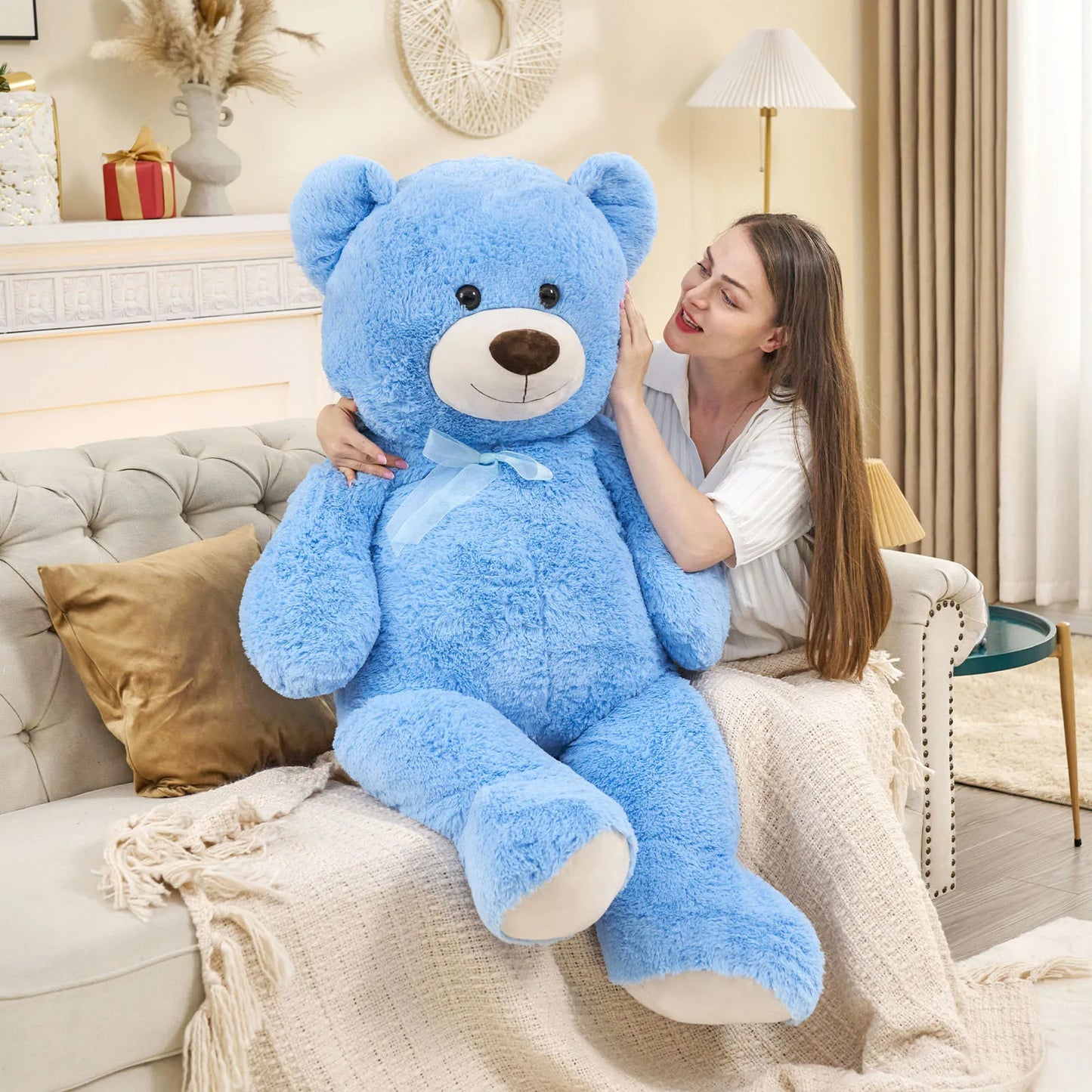 Giant Blue Teddy Bear Plush 130cm
